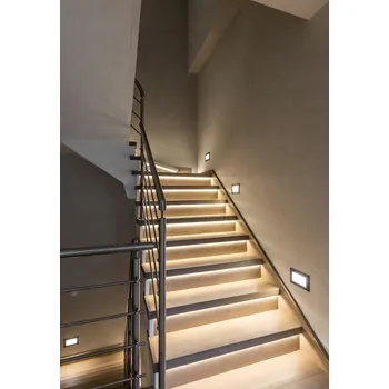 LED panel SADA 8x LED Schodišťová lišta PVC Bílá Barva Neutrální bílá 50cm