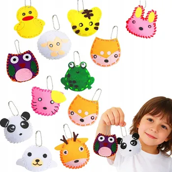 kreativní sada Sada na šití Vicloon, 12 filcových nášivek pro děti od 3 let