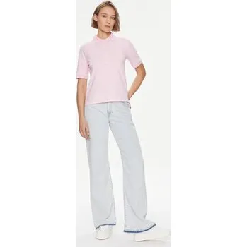 Pánská móda Tommy Hilfiger Polokošile Openwork WW0WW37901 Růžová Regular Fit M