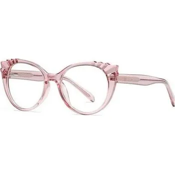 Brýlová obroučka Extravagantní brýle proti modrému světlu - Transparentní, růžové