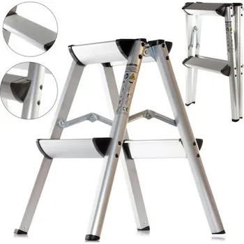 Schůdek Hliníkové schůdky, 2x2 stupně, skládací, oboustranné MAR-POL