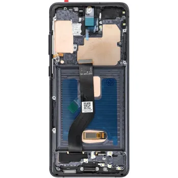 Náhradní kryt pro mobilní telefon SOFT OLED displej s rámem Samsung Galaxy S20 Plus Black