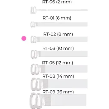 Těhotenská móda Ramínka Julimex RT 02 8mm transparentní 8 mm