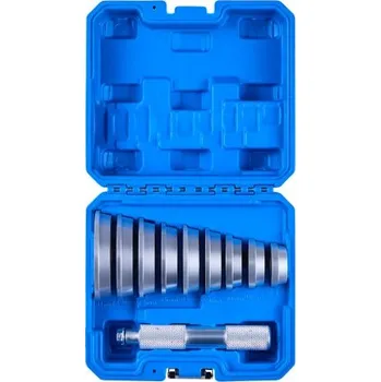 Sada nářadí Sada pro lisování ložisek , 10dílná, sada nástrojů pro natahování ložisek a těsnění s 9 pouzdry a rukojetí, sada nástrojů pro natahování pouzder, sada nástrojů pro demontáž a montáž z odolné hliníkové slitiny s úložným pouzdrem