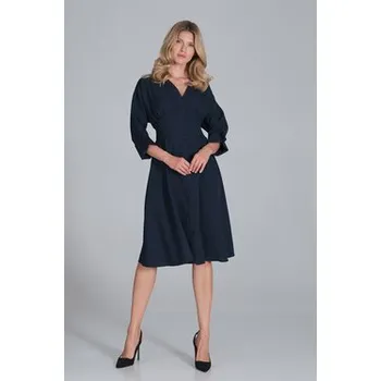 Oblečení a móda FIGL Šaty M843 Tmavomodrá Regular Fit S