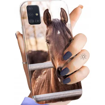 Pouzdro na mobilní telefon Zadní Kryt Hello Case pro Samsung Galaxy A51 hnědý