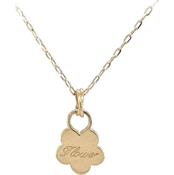 Přívěsek Zlatý přívěsek květina s gravírováním „Flower“