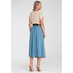 FIGL Midi sukně M1201 Modrá Flared Fit S_M