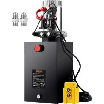 Čerpadlo Hydraulické čerpadlo , hydraulická jednotka o objemu 15 litrů, dvojčinné čerpadlo pro sklápěcí přívěs, průtok 0,91 GPM, maximální přetlak 3200 PSI, hydraulické čerpadlo DC 12V pro zvedání sklápěcích přívěsů