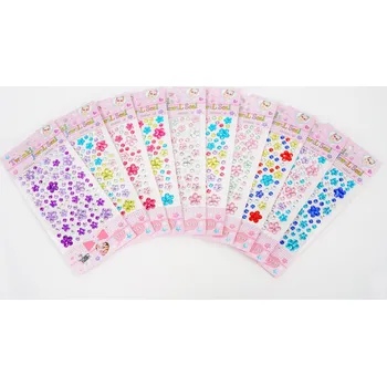 Samolepící dekorace FANDY Kamínky samolepicí 03 kytičky 10 ks