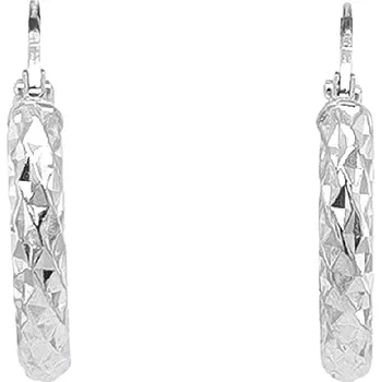 Náušnice Zlaté kruhové náušnice s broušeným povrchem