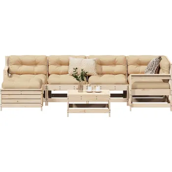 Zahradní lavice zahrada-XL 7dílná zahradní sedací souprava masivní borové dřevo 3250956