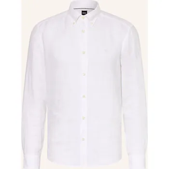 Pánská košile Boss Pánská Lněná Košile Liam Regular Fit, bílá, 46