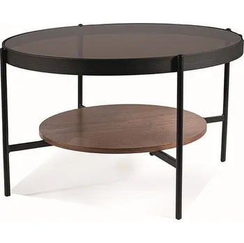 Konferenční stolek Konferenční stolek Prima B 74 cm ořech/černý