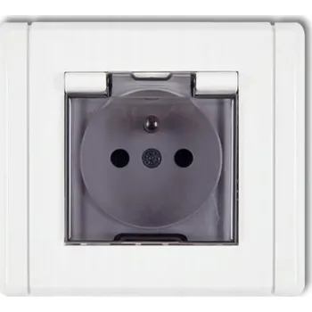 Elektrická zásuvka Bílá nástěnná Elektrická Zásuvka Karlik