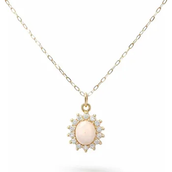 Přívěsek Zlatý přívěsek s opálem a zirkony