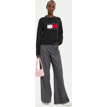 Pánský svetr Tommy Jeans Svetr Flag DW0DW18681 Černá Relaxed Fit M