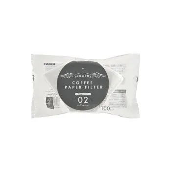 Příslušenství pro přípravu kávy Hario Pegasus Papírové filtry - bělené - 02 - 100 ks