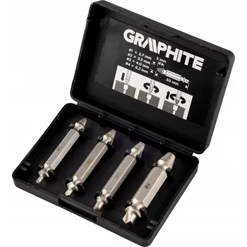 Vrták Oboustranné vytahováky pro roztržené a poškozené šrouby zásuvek 4ks