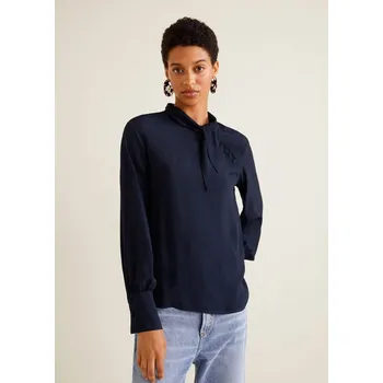 Dámská halenka Mango halenka s dlouhým rukávem střih, volná velikost S