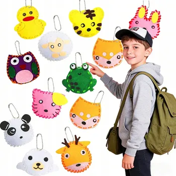 kreativní sada Sada na šití Vicloon, 12 filcových nášivek pro děti od 3 let