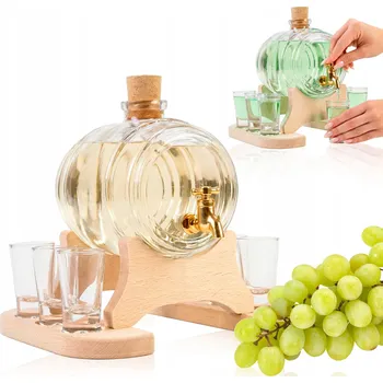 Sada SuperButelki Sud 1l s podstavcem a sklenicemi 1 l