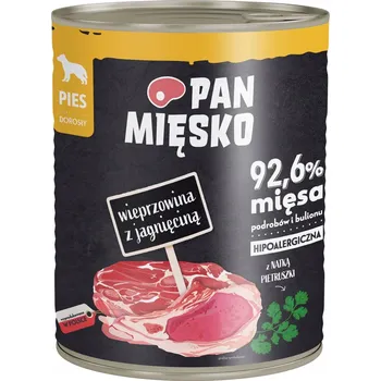 Krmivo pro psa Pan Mięsko krmivo mokrá pro psa Vepřové s jehněčím 800g