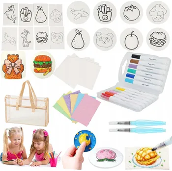 kreativní sada Kreativní sada pro kreslení vzorů ŠABLONY FIXY KARTY MAGIE 3D 44 DÍLŮ