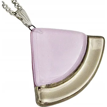 Náhrdelník Lila náhrdelník výseč, ruční výroba, zdobený platinou
