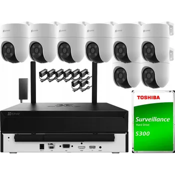 Bezpečnostní kamera Sada pro monitorování EZVIZ 8x C8C WIFI Otočná kamera s aplikací, detekce, 2K+ 4MP