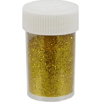Textilie Glitry - třpytky sypké, 20g, SV. ZLATÝ, 1ks