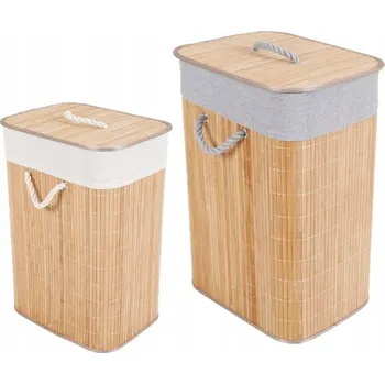Koš na prádlo Bambusový ekologický koš / nádoba na prádlo Songmics 100 l