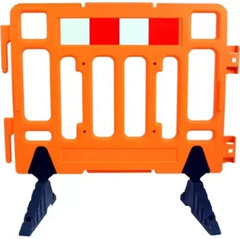 Oranžová plastová reflexní mobilní bariéra - 110 x 100 cm, 20043816