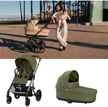 Dětské zboží CYBEX Balios S Lux Kompletní kočárek - Taupe Moss Green