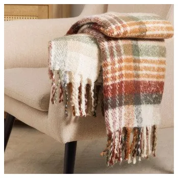 Koc MANPA w jesiennych kolorach 130x170 cm