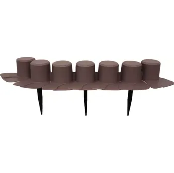 Zahradní obrubník Hnědý plastový zahradní obrubník GC70 - 405 x 6 cm