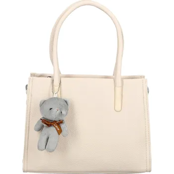 Kabelka Módní dámská koženková kabelka do ruky Armin, krémová