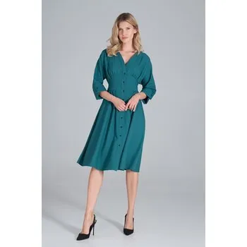 Oblečení a móda FIGL Šaty M843 Zelená Regular Fit S