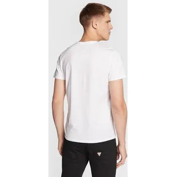 Pánská móda Guess T-Shirt M2BP47 K7HD0 Bílá Slim Fit M