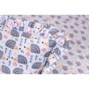 Povlak na polštářek Podpěrová s.r.o. Povlak na polštář s kanýrem JEŽCI Velikost: Bavlněný povlak s kanýrem 50x50 cm N