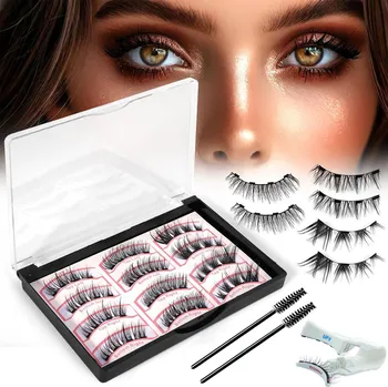 Umělé řasy Magnetické Řasy s Aplikátorem 12 Ks Přirozený 3D Efekt + Aplikátor