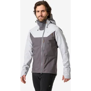 Cyklistická bunda ROCKRIDER Nepromokavá cyklistická bunda na All-mountain šedá XL KAŠTANOVÁ|ŠEDÁ|ŽLUTÁ