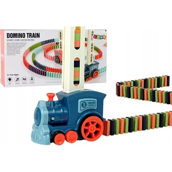 Vláček a vláčkodráha INTERAKTIVNÍ LOKOMOTIVA VLAK SKLÁDAJÍCÍ DOMINO AUTOMATICKY SE ZVUKEM