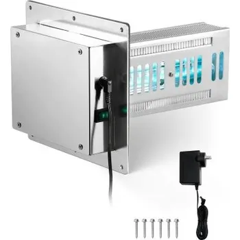 Čistička vzduchu Čistička vzduchu HVAC pro celý dům, 18W 9 palců, světlo do potrubí pro klimatizaci, čistička vzduchu se 2 žárovkami, technologie PCO HVAC světla s napájecím kabelem pro klimatizační systémy