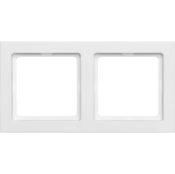 Elektrická zásuvka Rámeček dvojitý Bílý samet Berker Q.3