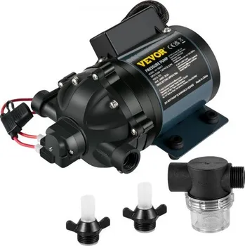 Čerpadlo Vodní čerpadlo , 12 V DC, 26 l/min (7 GPM), 4 bary (60 PSI), max. výtlak 3 m (10 FT), samonasávací vodní čerpadlo, s ventilem EPDM, univerzálním sítkem slané vody a vnitřním/vnějším závitem, pro obytné vozy, paluby lodí a jachty