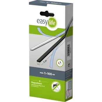 Easy Life Magnetická páska na sítě proti hmyzu, 100 × 1 cm, sklovlákno, antracit&nbsp;88-002-2941