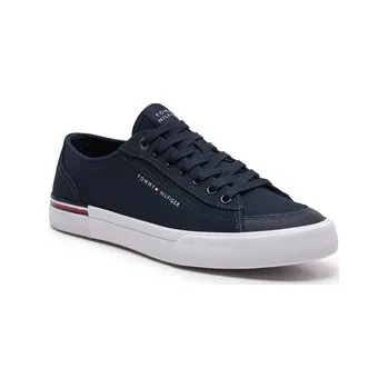 Pánská móda Tenisky Tommy Hilfiger Corporate Vulc Canvas FM0FM04954 Tmavomodrá 43