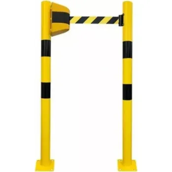 Plotový sloupek Černo-žlutý vymezovací sloupek - 900 x 100 cm