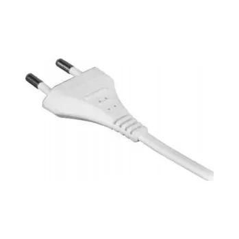 elektrický kabel Kabel s plochou přímou zástrčkou H03VVH2-F 2x0,75, 3 m, bílý